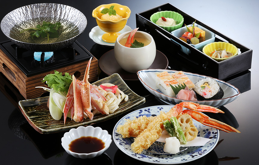 かに天ぷらとかにすき膳 白鷺館
