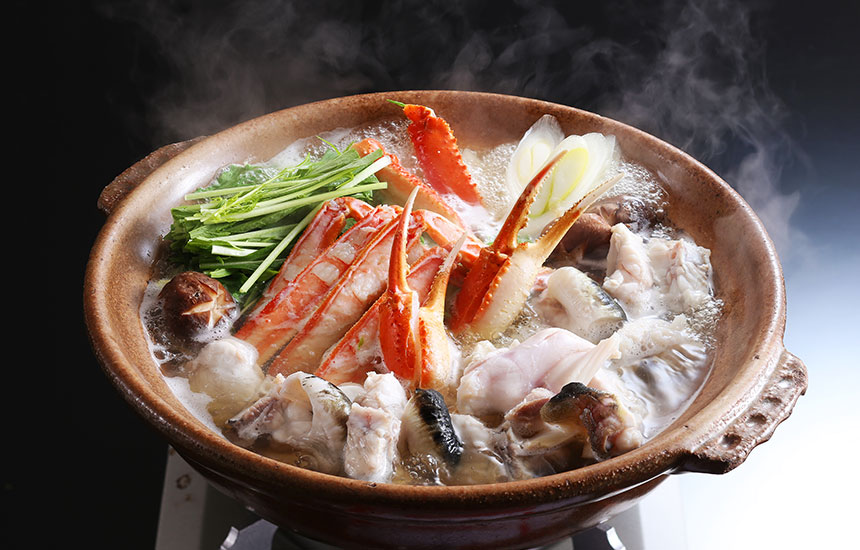 フグとかにの特別コース　鍋　白鷺館